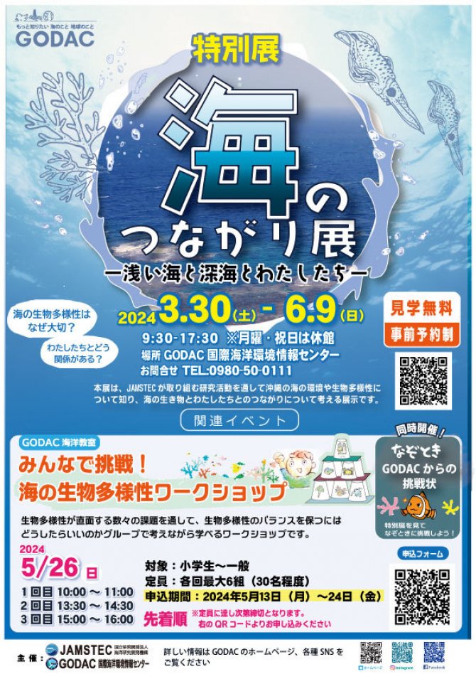 特別展「海のつながり展ー浅い海と深海とわたしたちー」